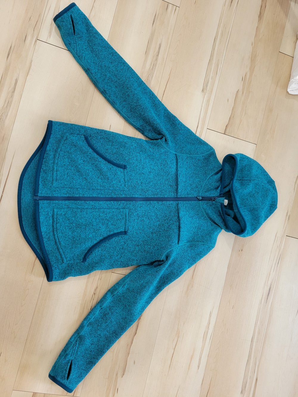 Ivivva Teal Hooded Fleece Sweater